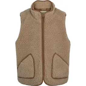 MarMar Joby Teddybear Fleece Vest Sandstone