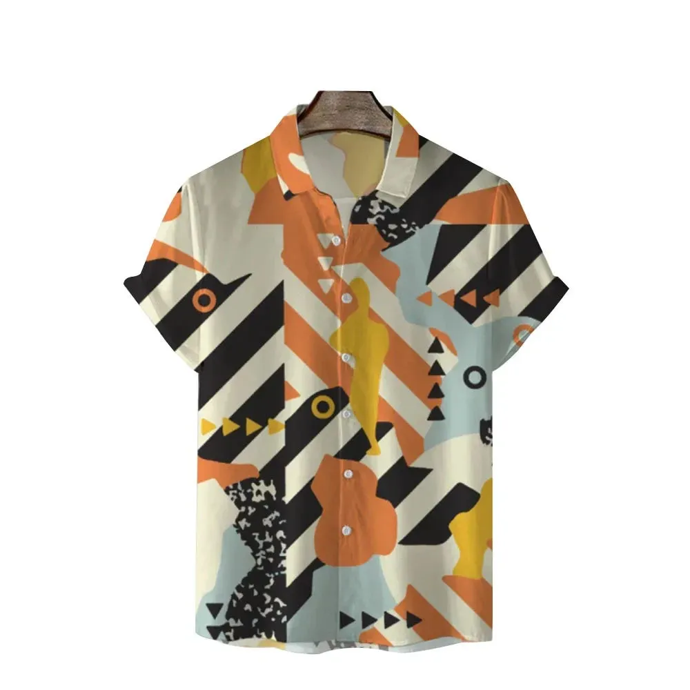 2024 Summer Hawaiian Men's Shirt Casual 3D Cat Print Shirt Men/Women Extra Large Homebres T-shirt Clothing Retro Camisa