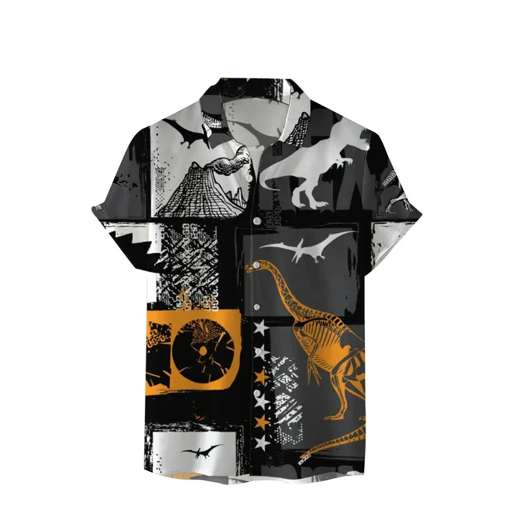 2024 Summer Hawaiian Men's Shirt Casual 3D Cat Print Shirt Men/Women Extra Large Homebres T-shirt Clothing Retro Camisa