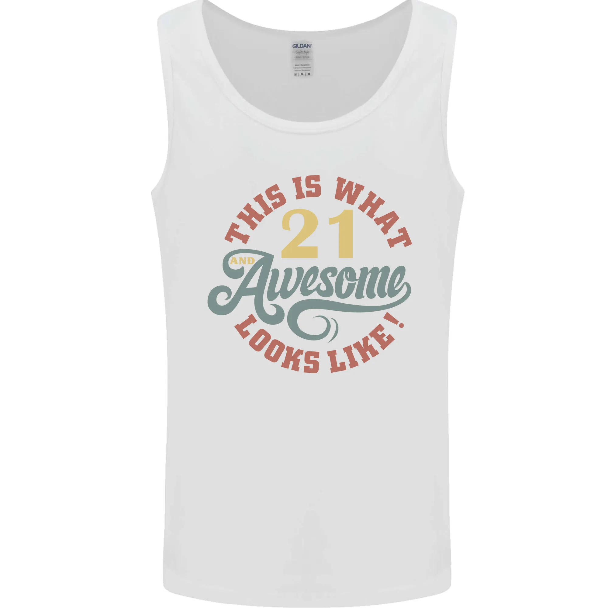 21st Birthday 21 Year Old Awesome Looks Like Mens Vest Tank Top