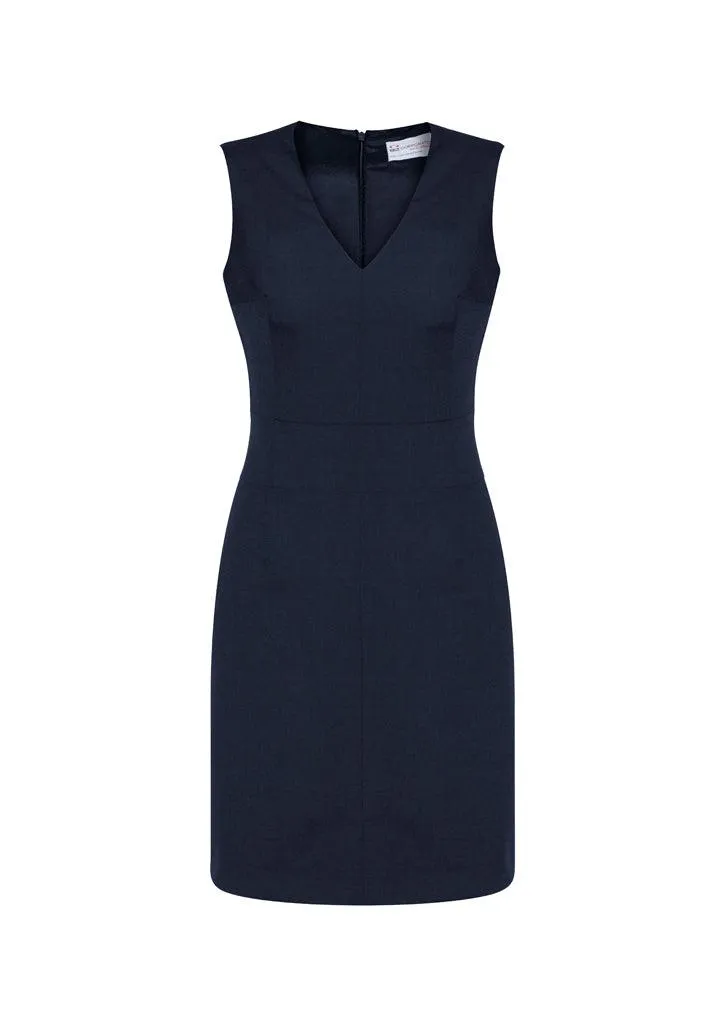 30121 Biz Corporates Womens Sleeveless V Neck Dress