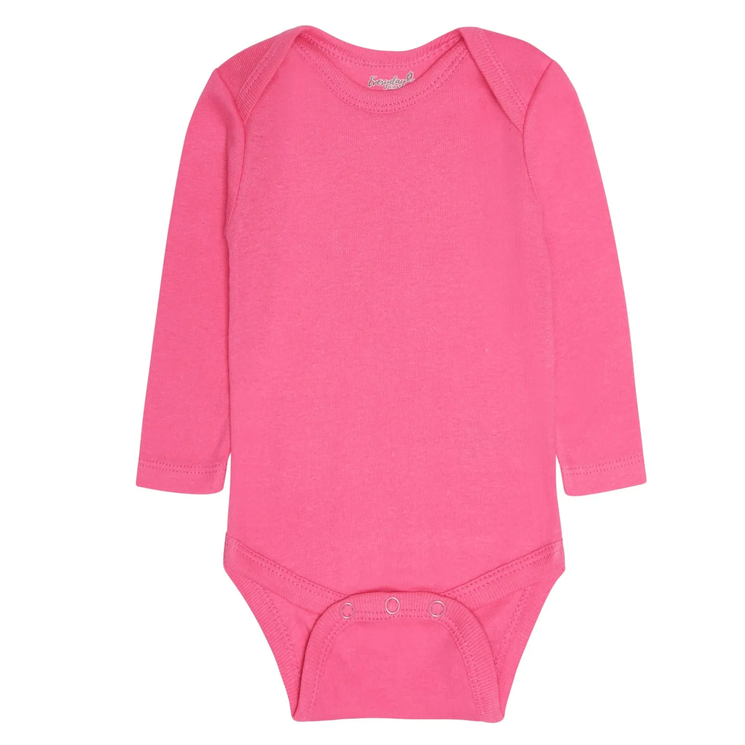 7 Pack Pink Long Sleeve Baby Bodysuits for Girls