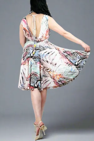 abstract fantasy ISABELLE tango dress with full skirt