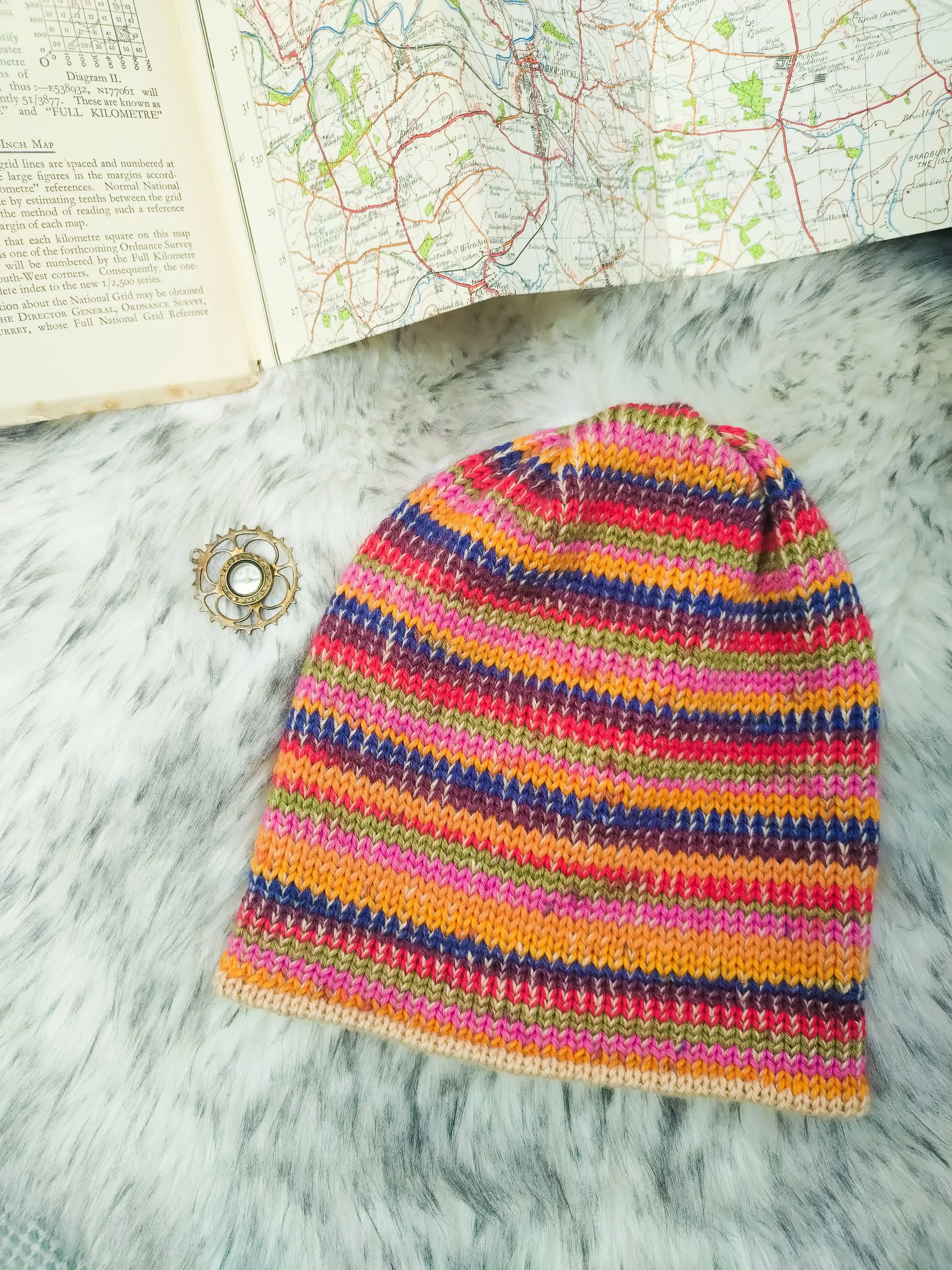 Adults Autumn Rainbow Beanie Hat