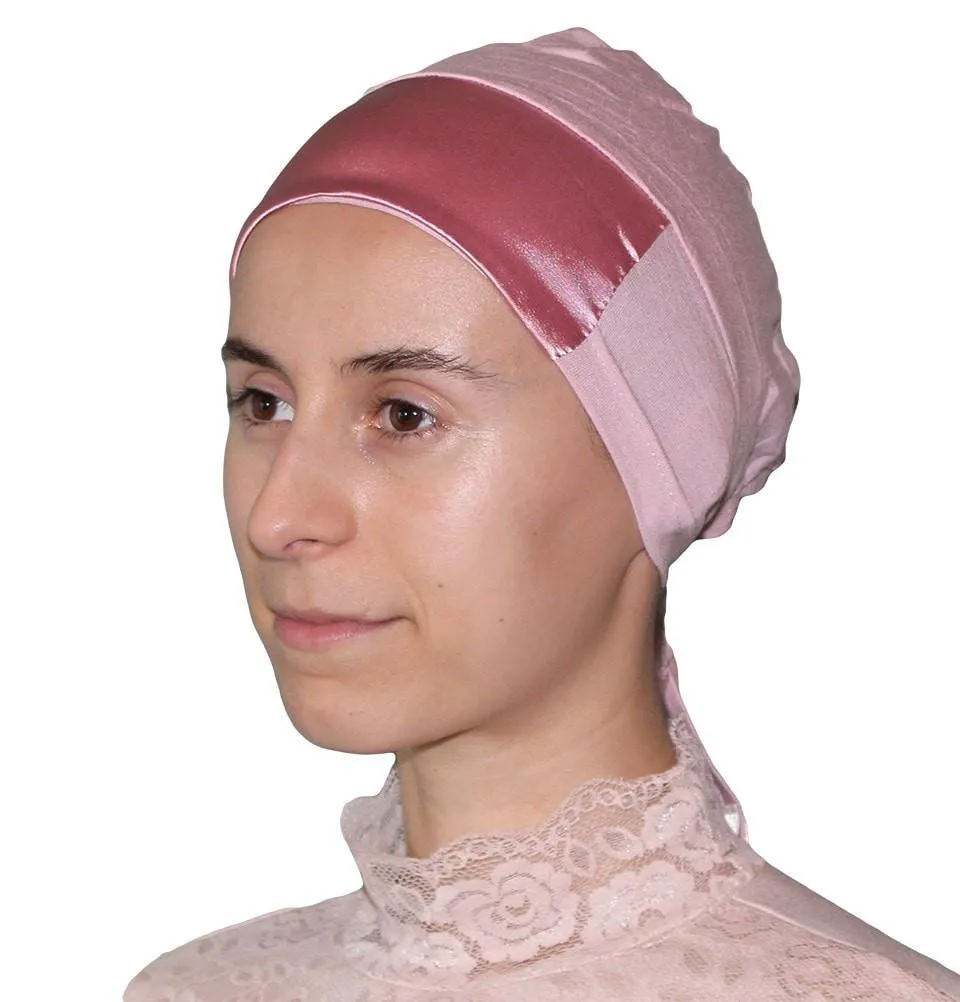 Aker Satin Bonnet Underscarf - Light Pink