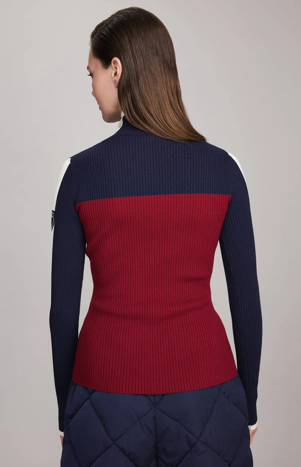 Ali II Half -Zip Sweater | Deep Red