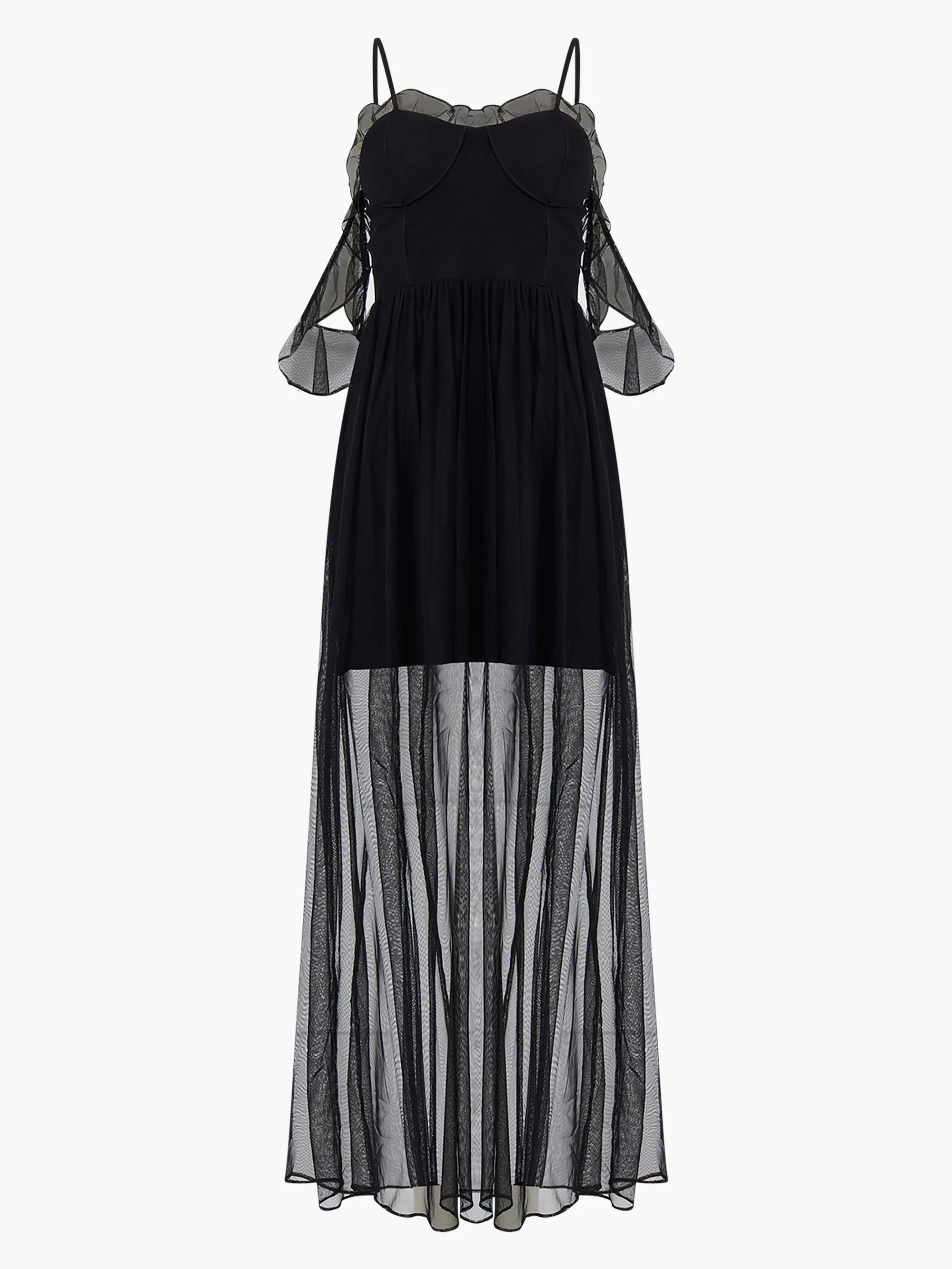 Alizee Mesh Night Out Maxi Dress