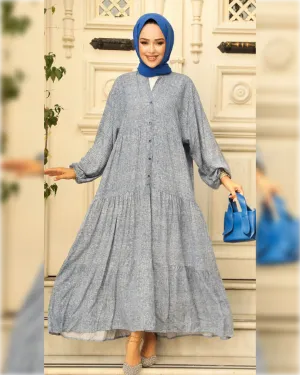 Alma Casual Dress in Light Blue Shade فستان ألما العملي باللون الأزرق الفاتح الجميل