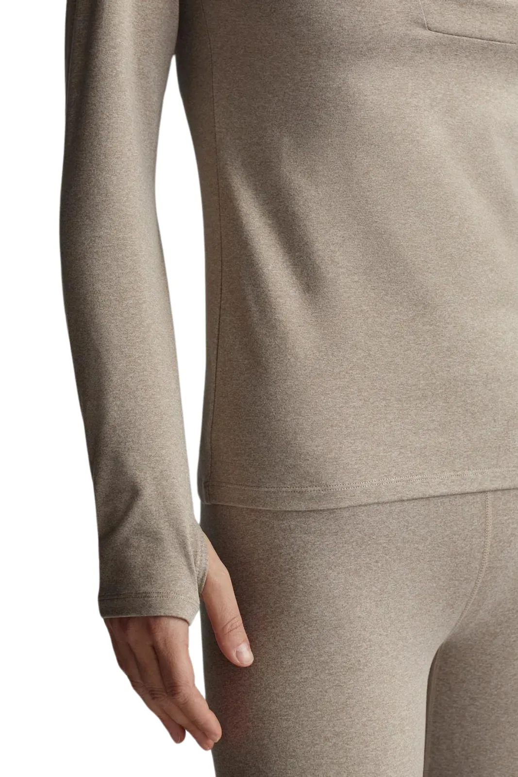 Always Warm Base Layer Half Zip, Taupe Marl