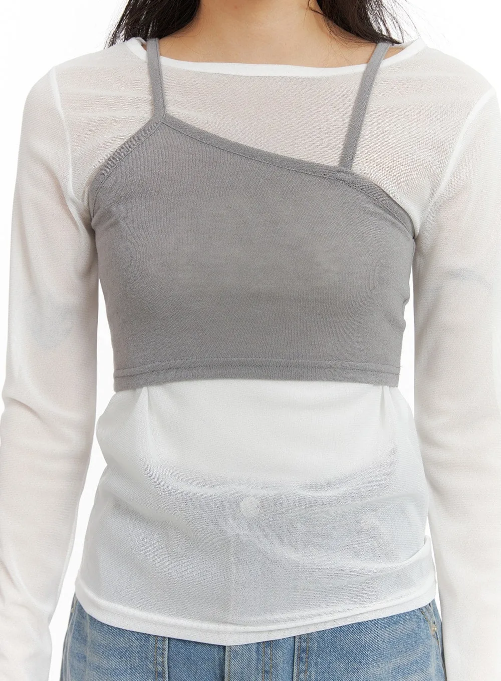 Asymmetrical Layered Top CA403