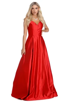 Aubree Ravishing Satin Ball Gown