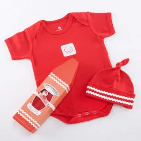 Baby Aspen Crayonsies 2 piece Red Baby Gift Set