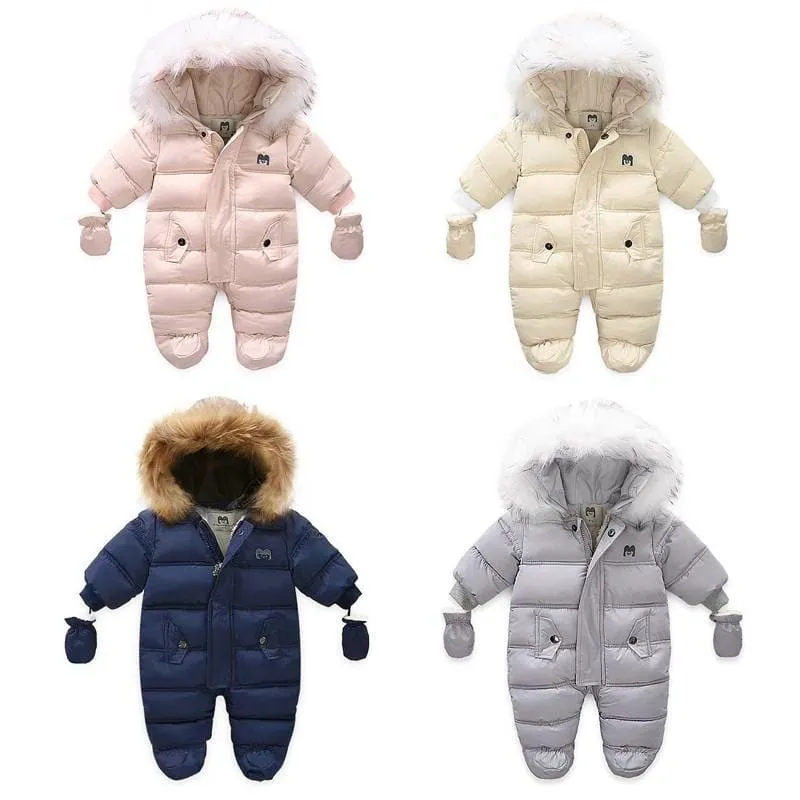 Baby Thick Warm Hooded Snowsuit