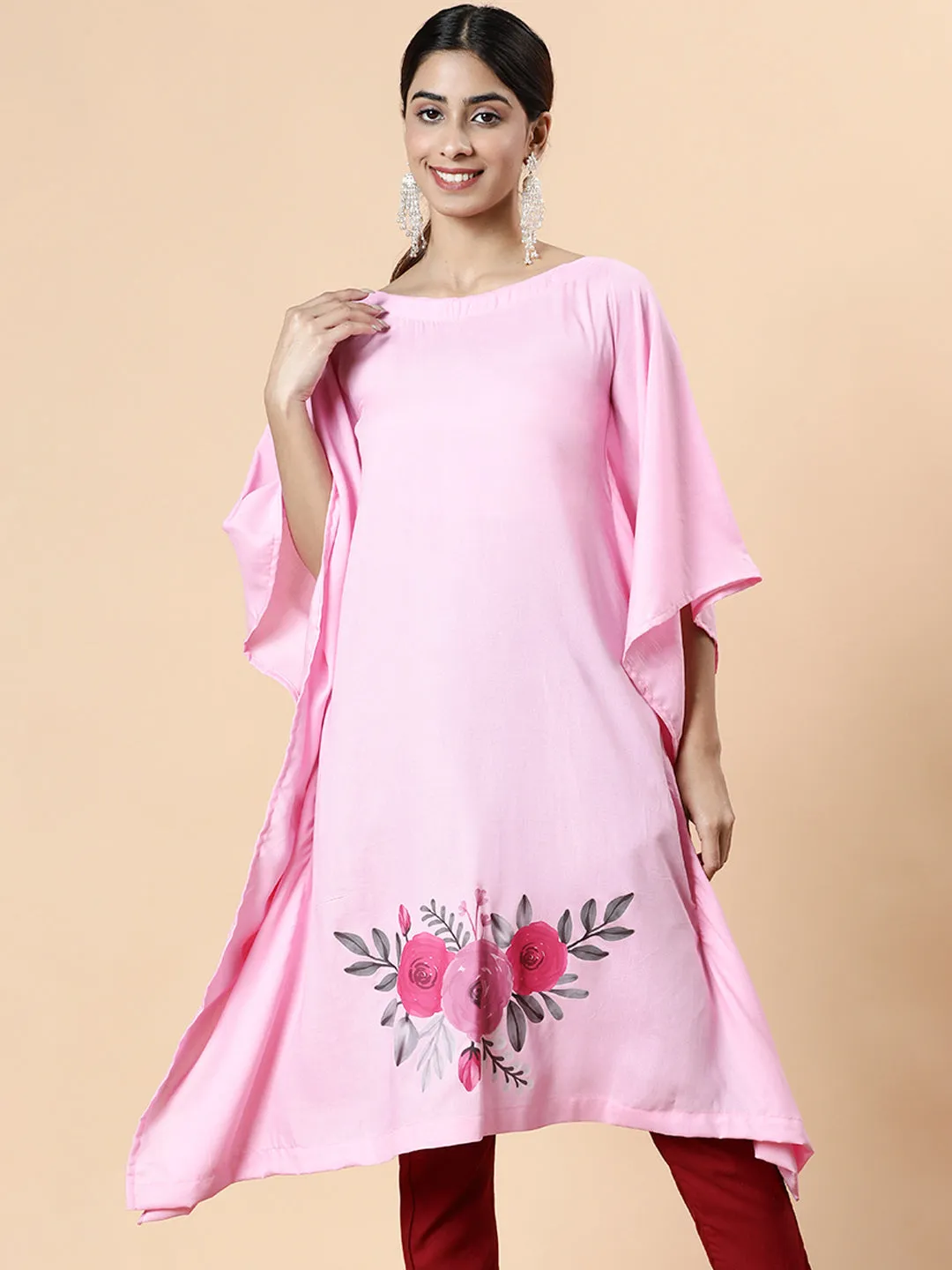 BabyPink LongKurta - GulgastaEGulab