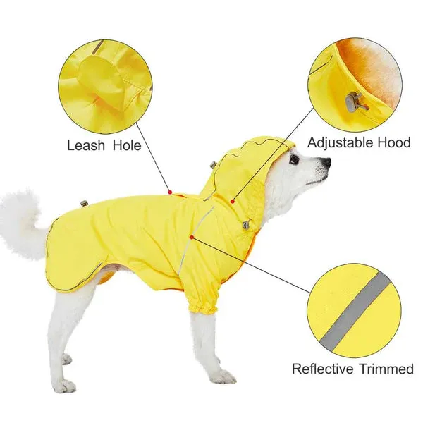 Blueberry Waterproof  Reflective Dog Raincoat with 2 Legs