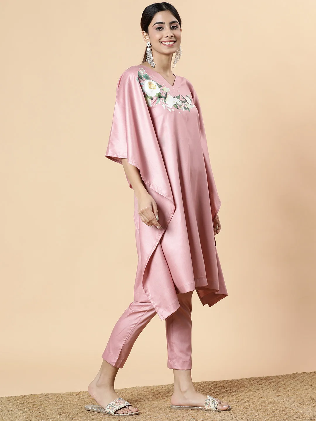 Blush Rayon LongKurta - PureGulabi