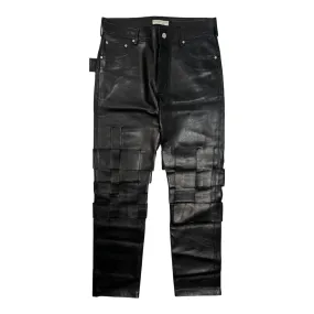 Bottega Veneta Quilted Leather Pants Black