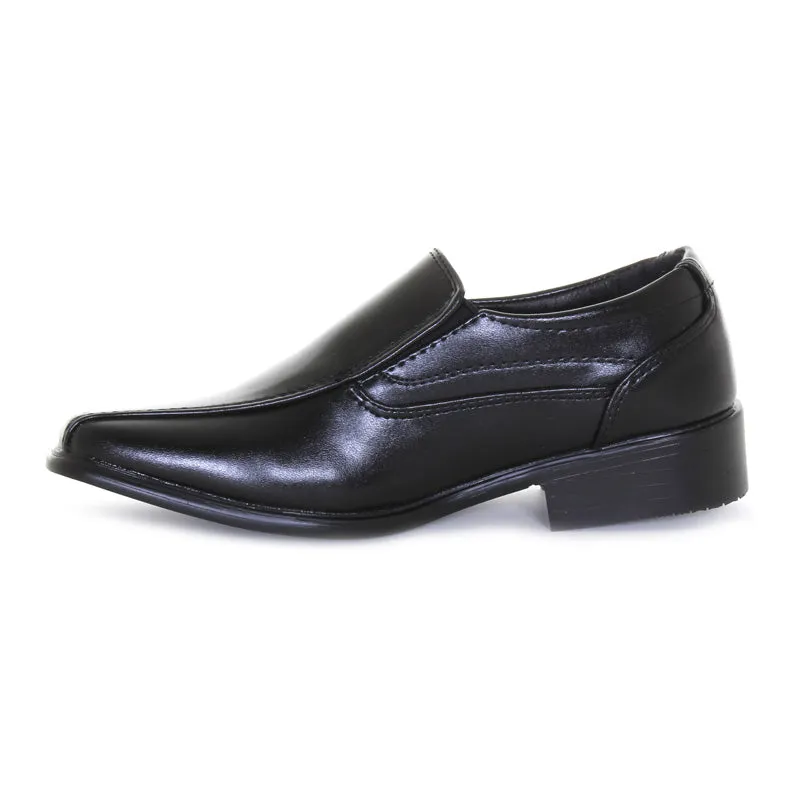 Boys Black Slipon Dress Shoes