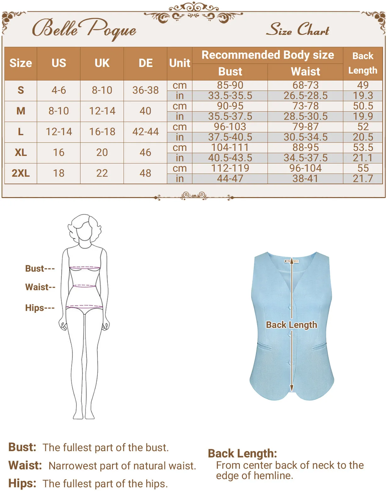 BP Women Vintage Single Breasted Waistcoat V-Neck Smocked Side Waist Vest