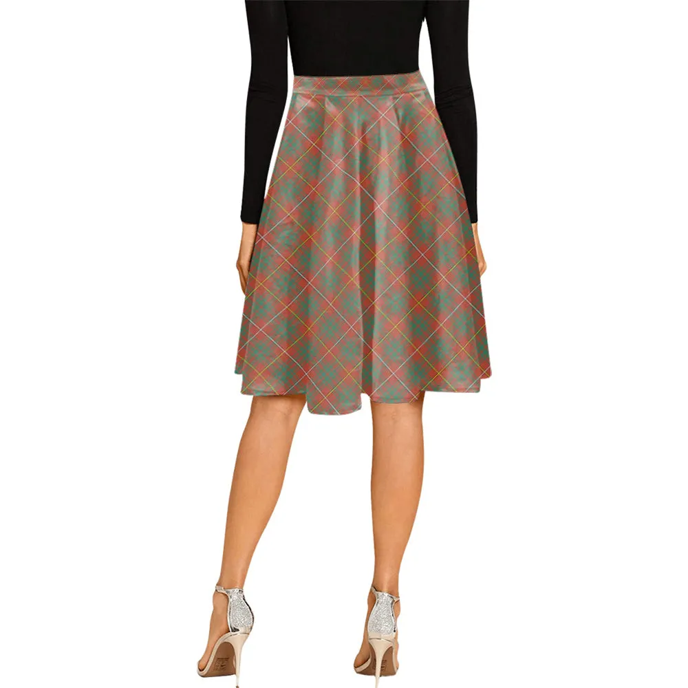 Bruce Ancient Tartan Melete Pleated Midi Skirt