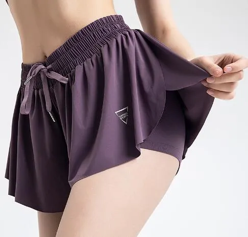 Butterfly Shorts 2 in 1 Flowy Fitness Yoga Shorts for Women