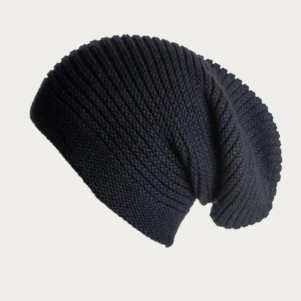 Cashmere Slouch Beanie & Quilted Leather Gloves Set