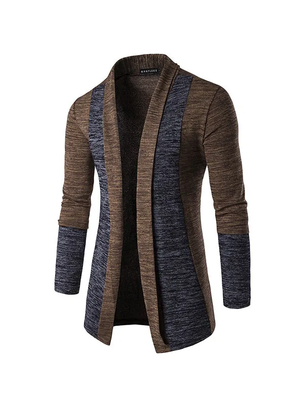 Casual Retro Patchwork Cardigan Coat