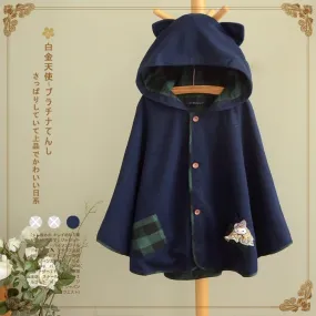 Cat Ear Pocket Tail Cape Women