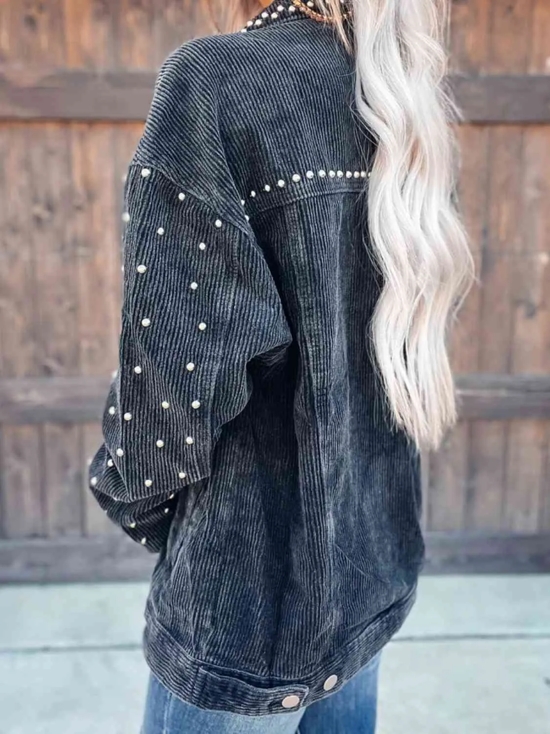 Chantell Studded Button Down Jacket