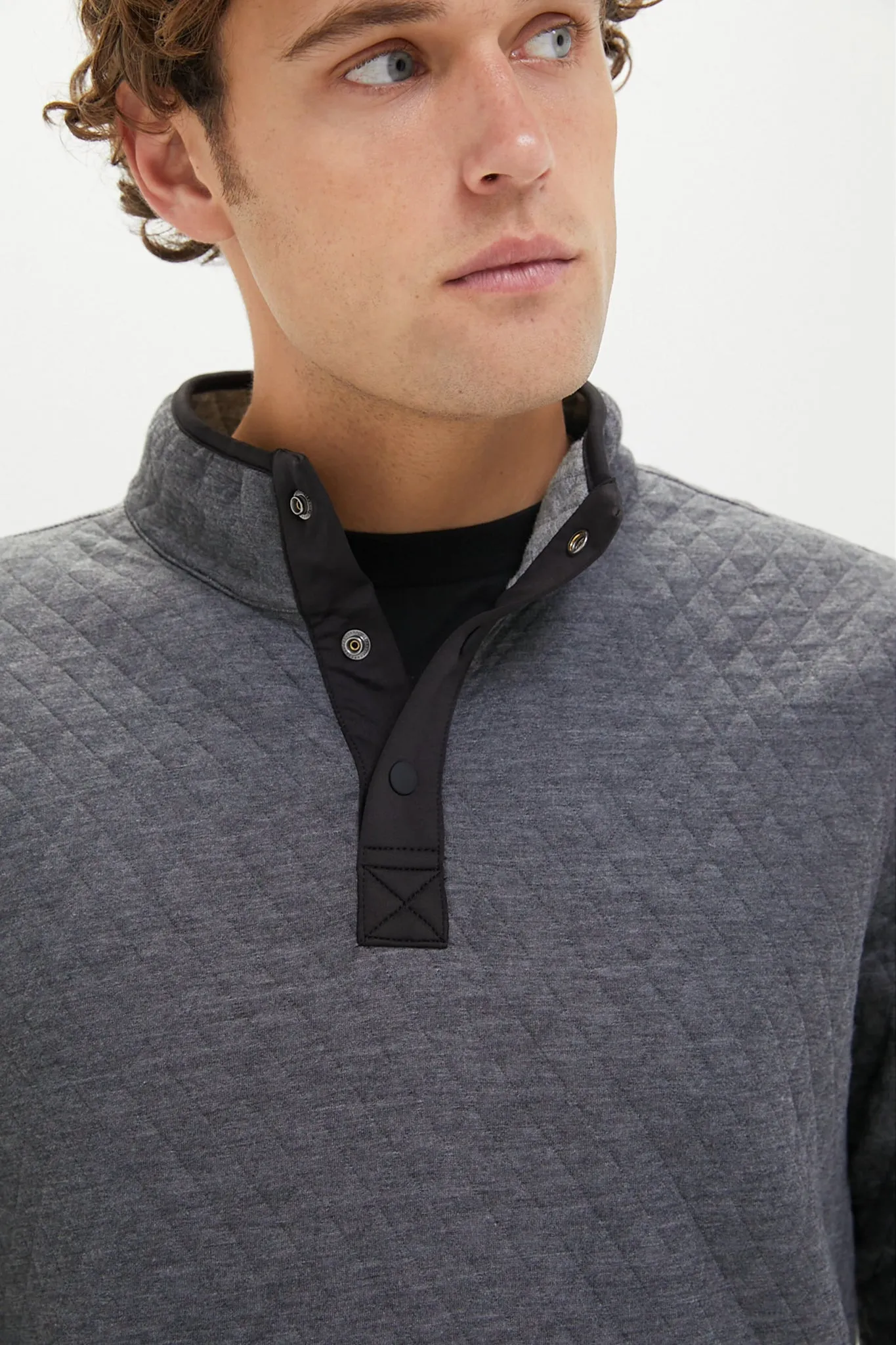 Charcoal Heather Gray Corbet Reversible Pullover