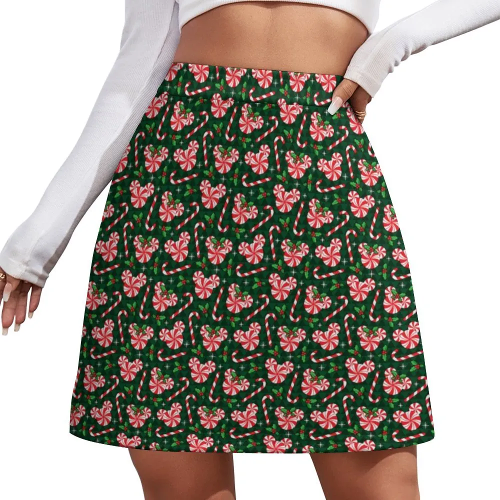 Christmas Peppermint Short skirt