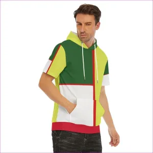 Color Block Men's T-Shirt With Hood | 100% Cotton