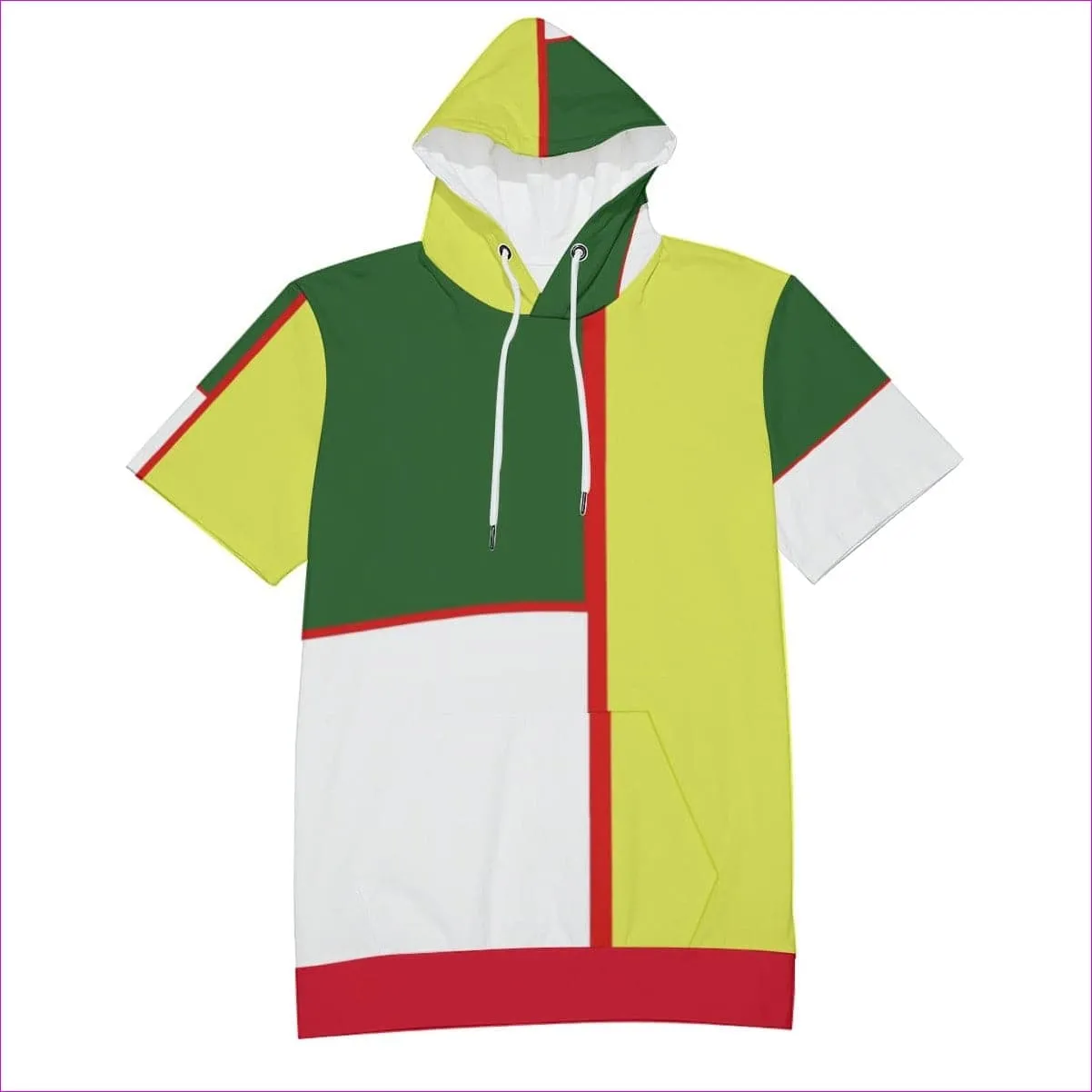 Color Block Men's T-Shirt With Hood | 100% Cotton