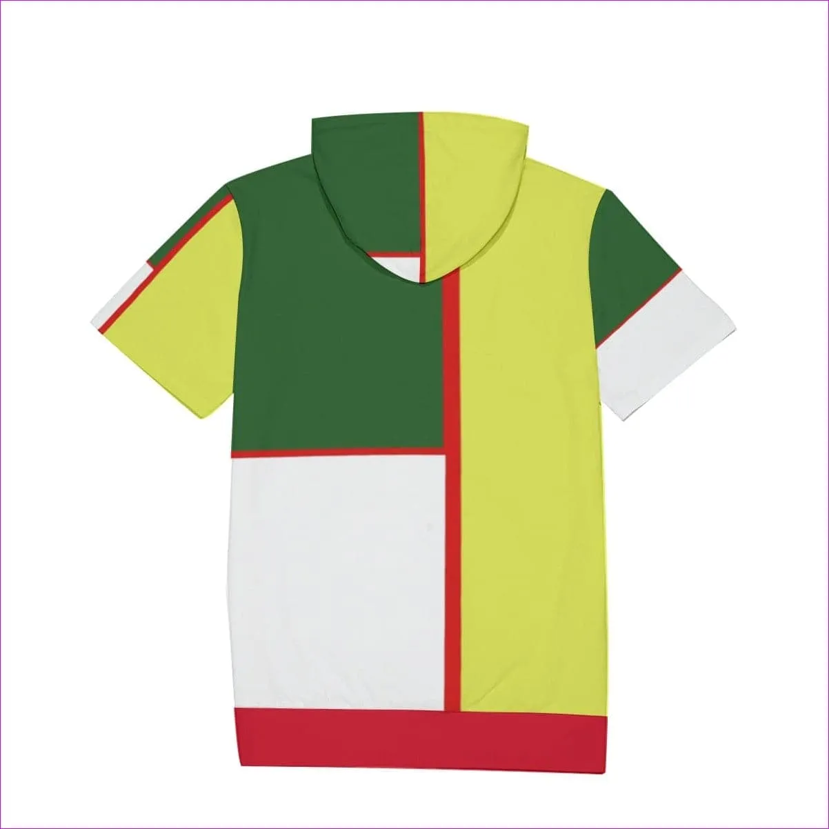 Color Block Men's T-Shirt With Hood | 100% Cotton