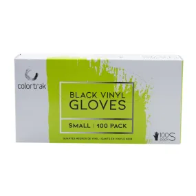 Colortrak Black Vinyl Gloves - 100 Pack