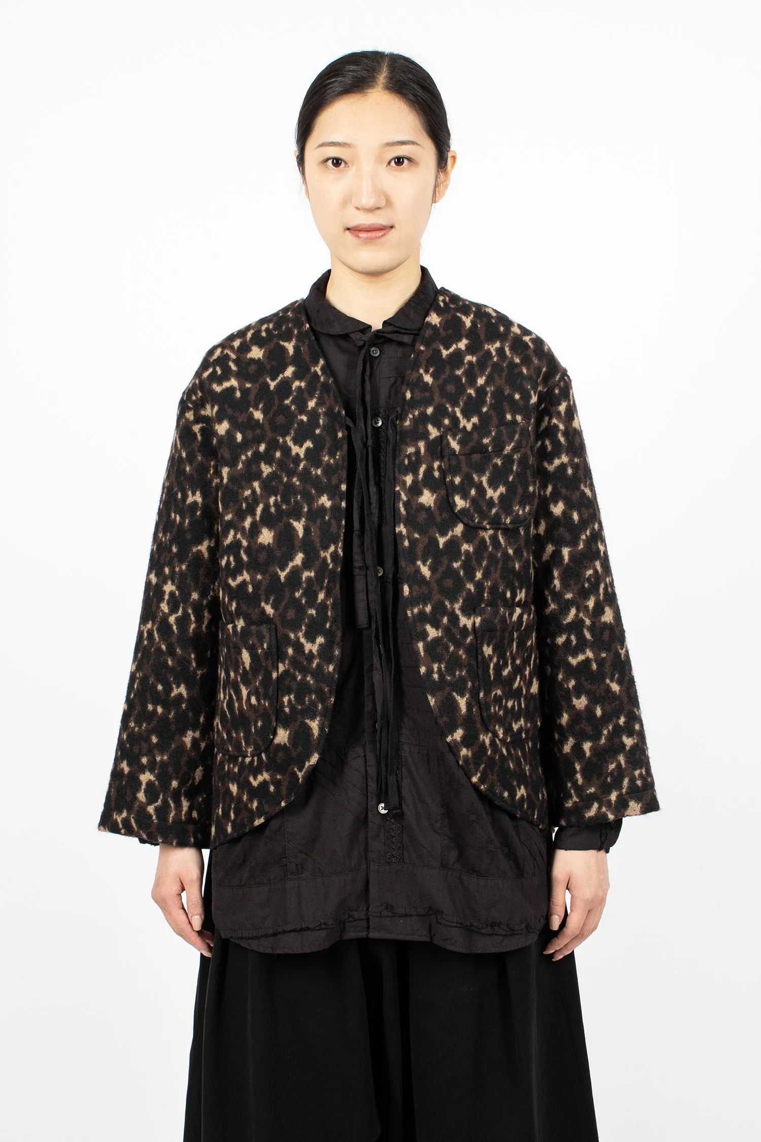 Cutaway Jacket Dark Brown/Leopard