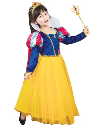 Deluxe Princess Snow White Girls Fairytale Costume