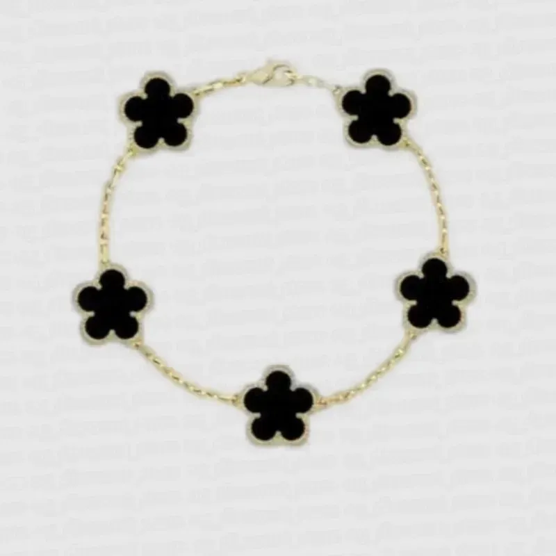 Designer bracelet women 4/four leaf clover bracelet designer gold bracelet red black white shell agate charm luxury bracelet women designer jewl charm bracelet