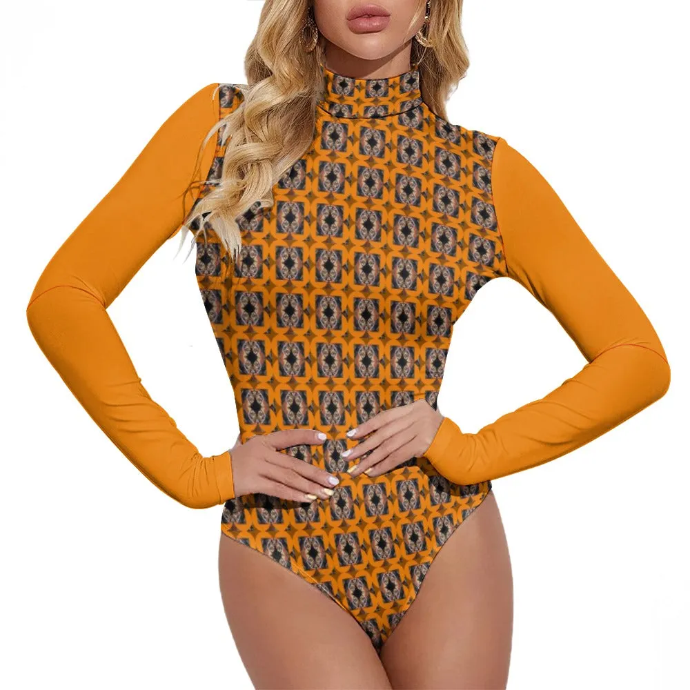 Diamond Sun Women's Turtleneck Long Sleeve Bodysuit