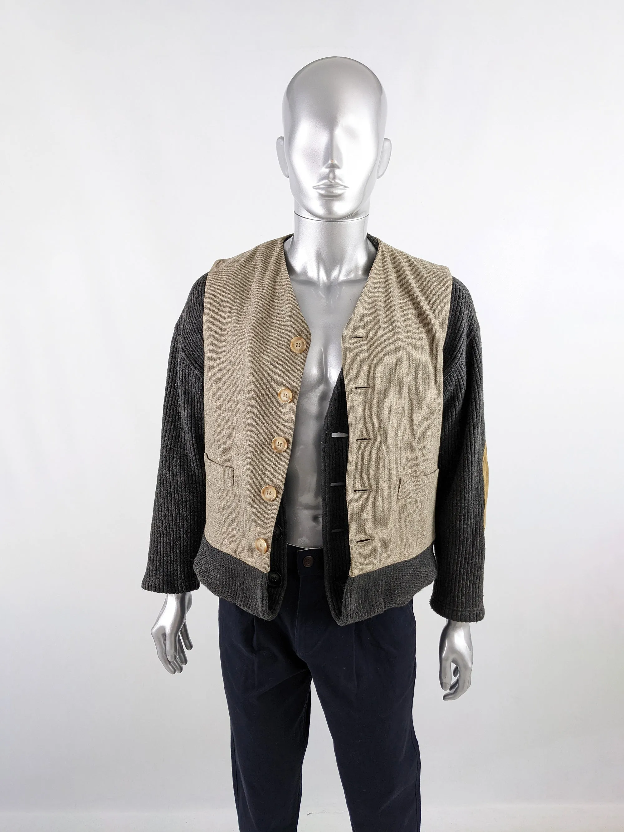 Dolce & Gabbana Mens Vintage 2 in 1 Knit Jacket, 1990s