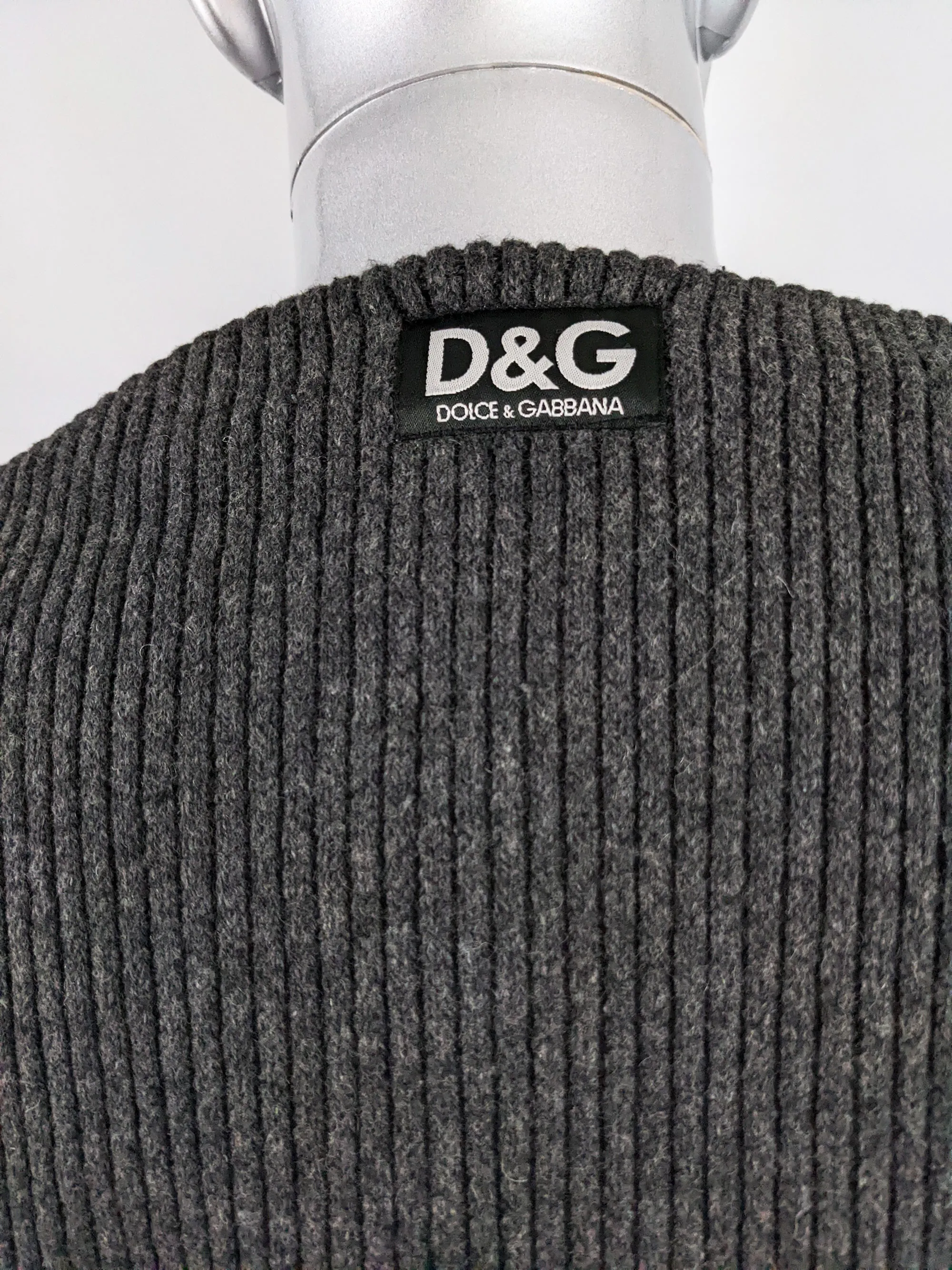 Dolce & Gabbana Mens Vintage 2 in 1 Knit Jacket, 1990s