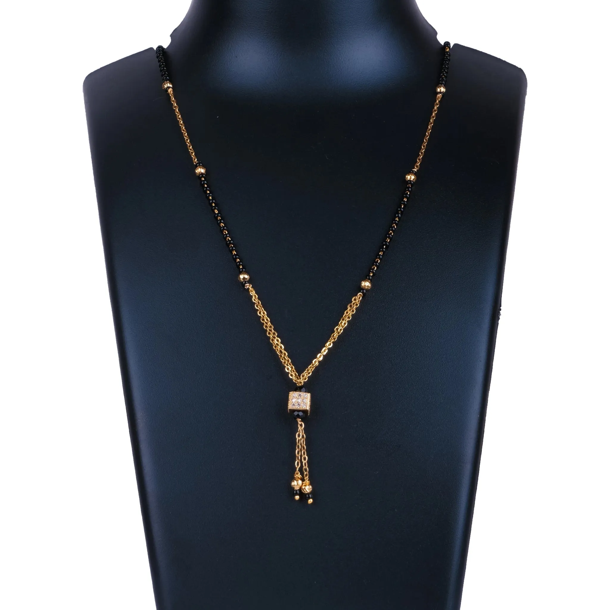 Double Layer Chain With Dimond Pendent For Women And Girls Brass Alexandrite Brass Pendant