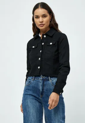 DSLola Cropped Denim Jacket - Black