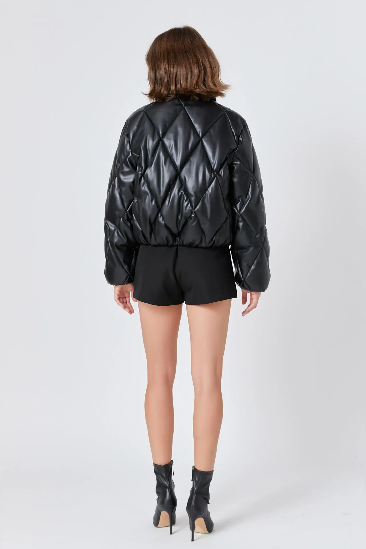 Endless Rose - Quilted Pu Bomber