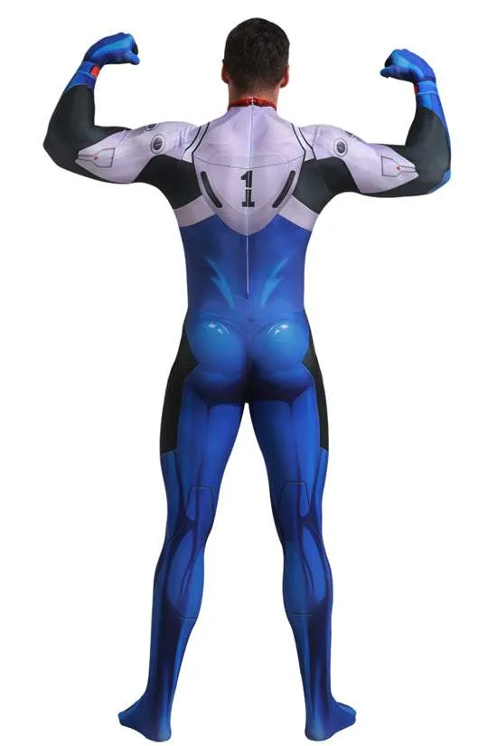 EVA Ikari Shinji Siamese Halloween Cosplay Costume Zentai Jumpsuit