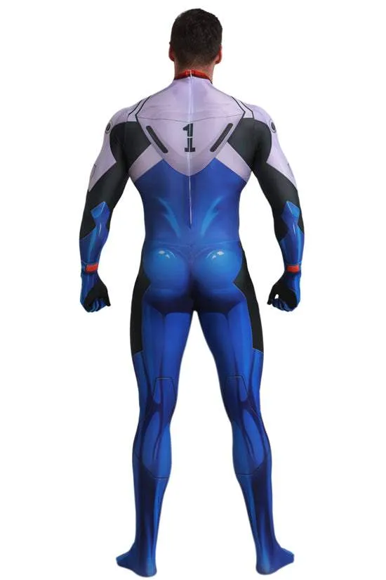 EVA Ikari Shinji Siamese Halloween Cosplay Costume Zentai Jumpsuit