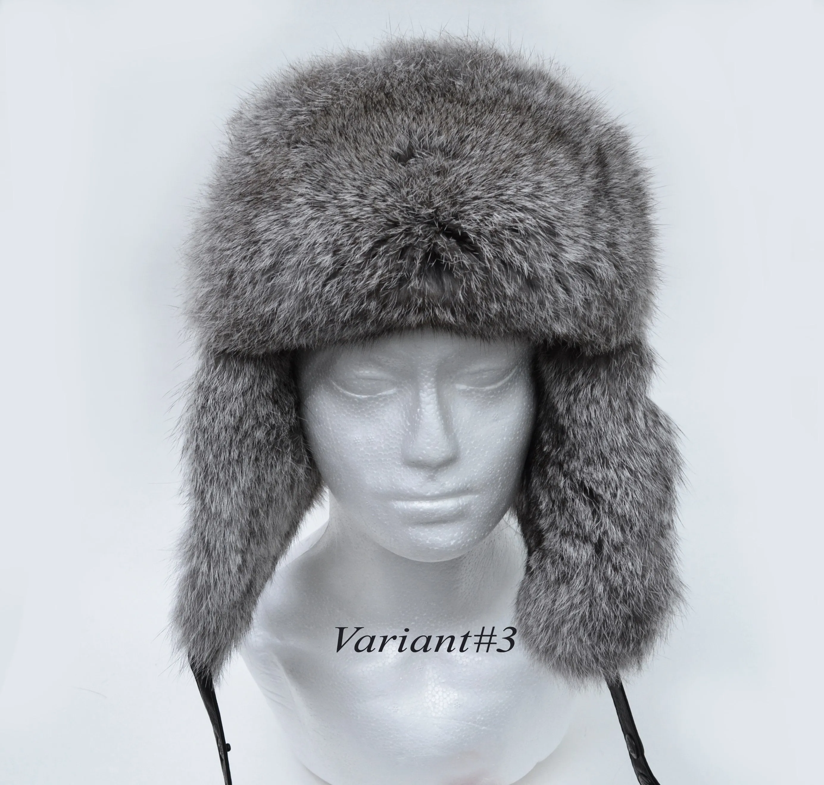 FAUX LEATHER Ear Flap Hat, Rabbit Fur Hat, Men real fur hat, Trapper Hat, Aviator Hat, Ushanka, Russian Hat, Ski Hat, Fur Hat, Gift for Men