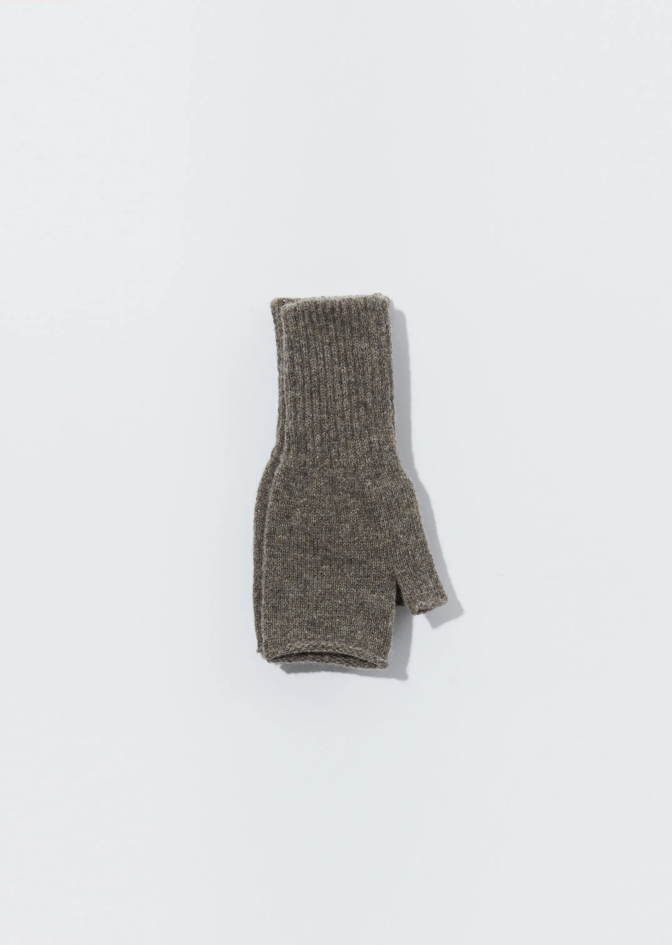 Felted Fingerless Gloves — Pebble