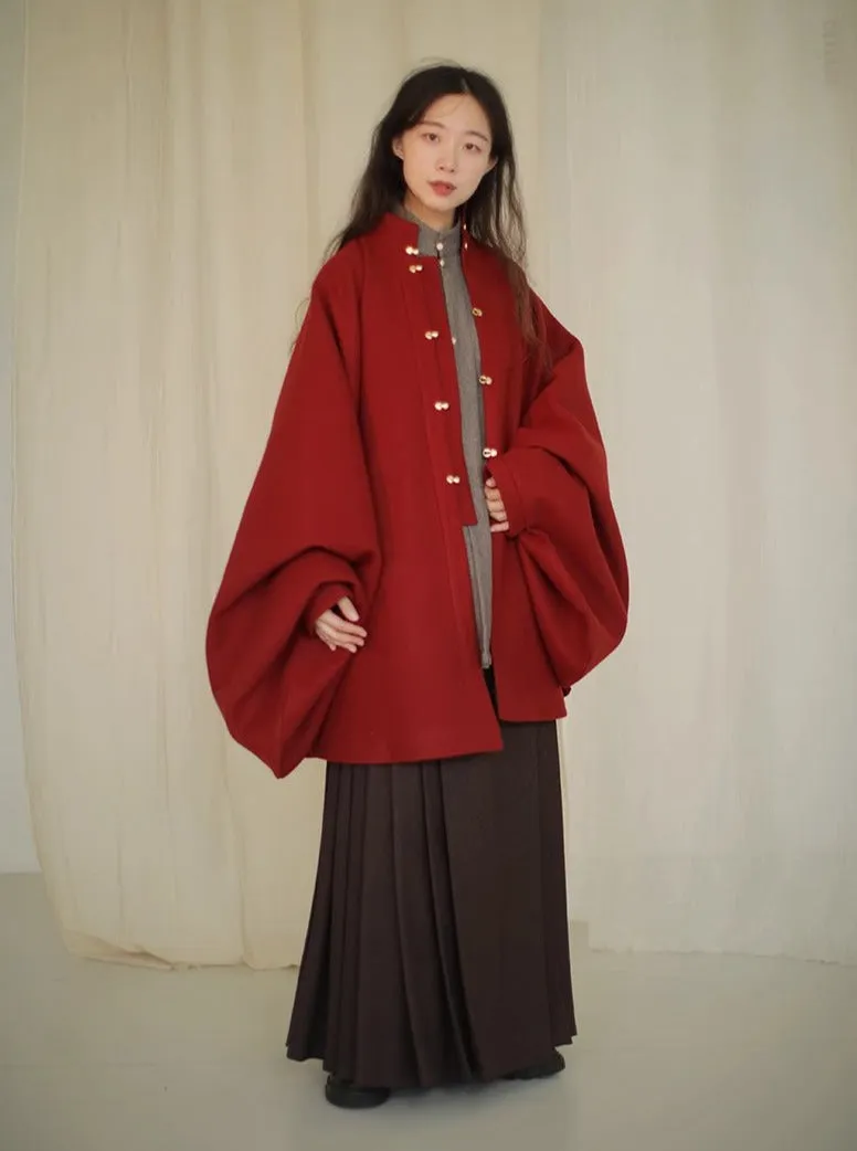 Feng Lin 枫林 Maple Forest Modernized Ming Jacket & Easy-Wear Mamian Set