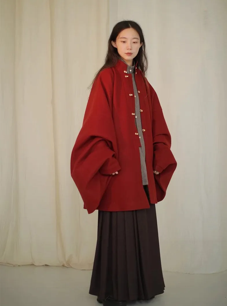 Feng Lin 枫林 Maple Forest Modernized Ming Jacket & Easy-Wear Mamian Set